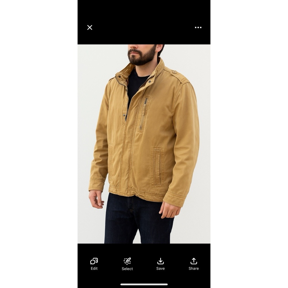 America Eagle Men's XL Blanket Lined Full Zip Tan/ Brown Canvas Jacket